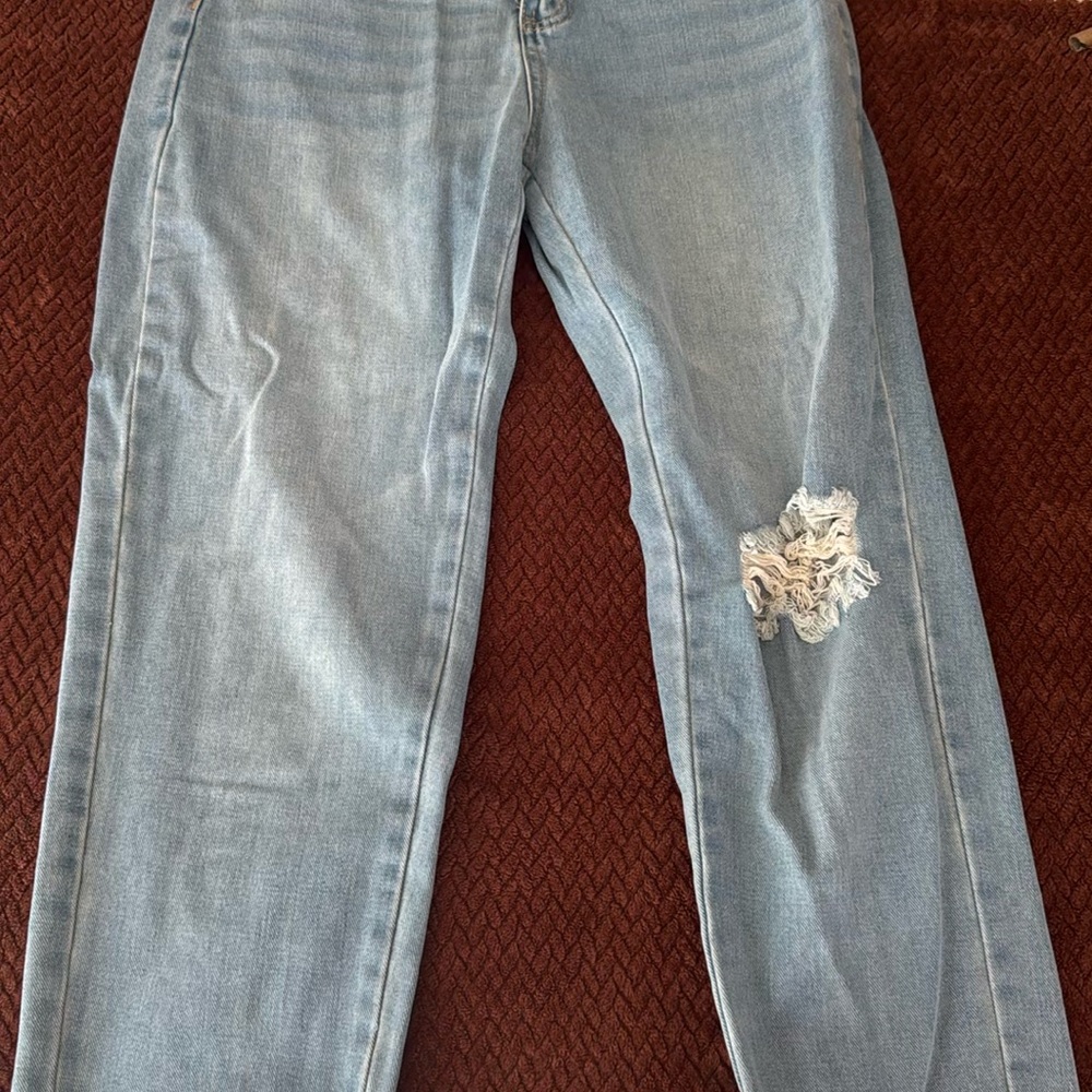 Light Blue Distressed Women Jeans